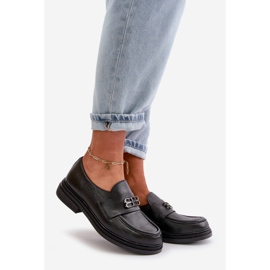 Zazoo 20174 Kožne elegantne ženske ravne cipele, crne crno 1