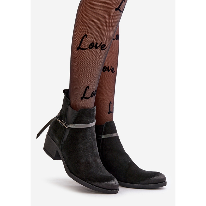 Zazoo 60478 Čizme s visokom petom od brušene kože, izolirane, kopčaju se patentnim zatvaračem, crne crno 1