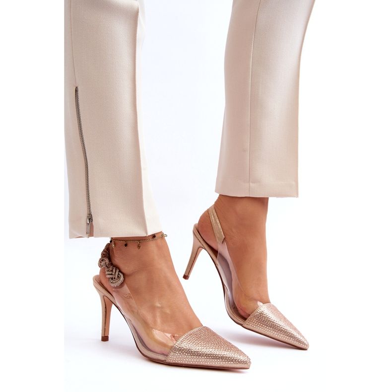 S. BARSKI Visoke pete s ukrasom MR1966-11 Champagne zlatna 4