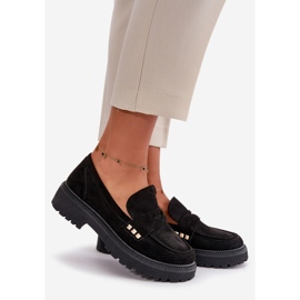 Ženske ažurne cipele Mokasine Black Tannes crna 1