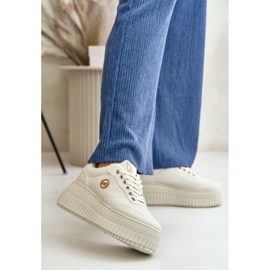 Ženske izolirane sportske tenisice s debelim potplatom, bež Ardiela 2