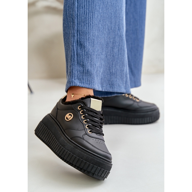 Ženske izolirane sportske tenisice s debelim potplatom, crne Ardiele crna 2