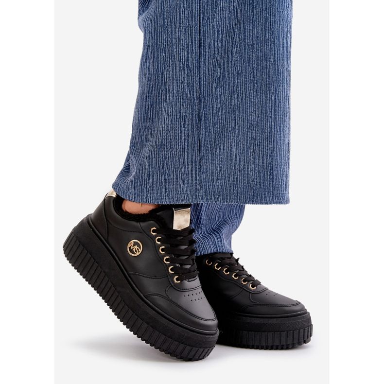 Ženske izolirane sportske tenisice s debelim potplatom, crne Ardiele crna 1