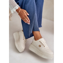 Ženske izolirane sportske tenisice s debelim potplatom, bež Verissha 2