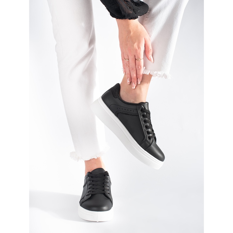 Crne tenisice na platformi crno 2