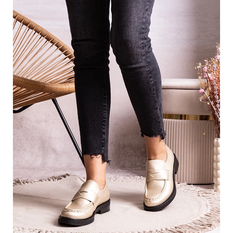 Zlatne elegantne natikače Élodie zlatni 1