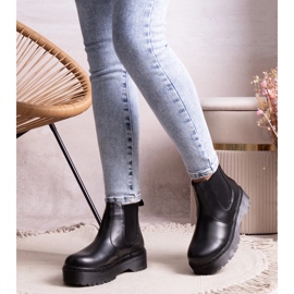 Lessayeve crne gležnjače s platformom crna 1