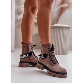 Visoke čizme od brušene kože s izolacijom, svijetlo smeđe danity smeđa 2