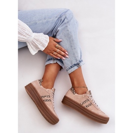 Zazoo N1068S4 ženske antilop tenisice na platformu leopard ružičaste boje ružičasta 2