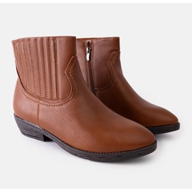 Smeđe izolirane kaubojske čizme Jolicoeur smeđa 1