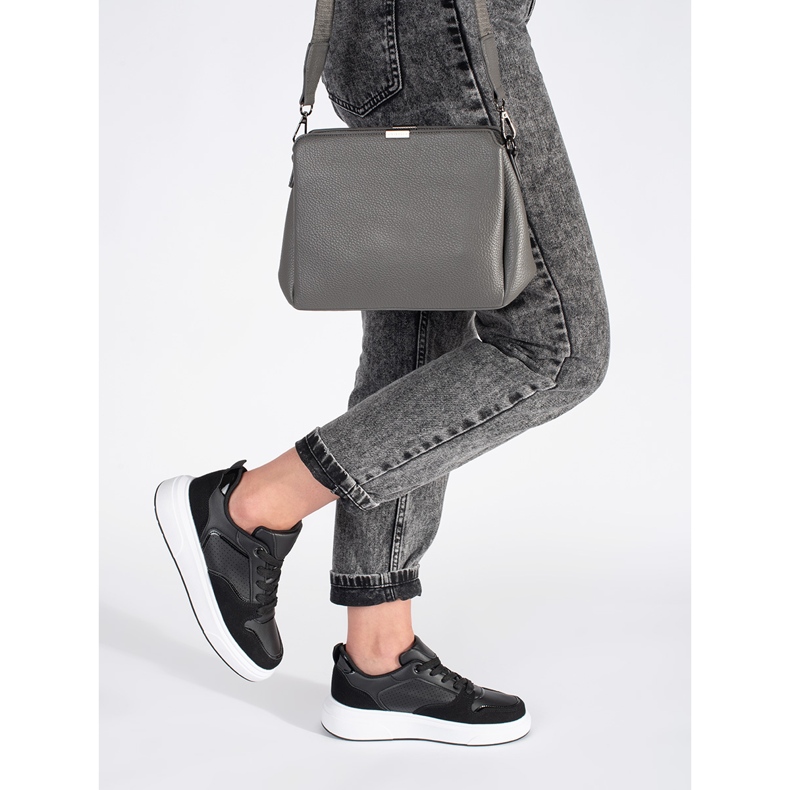 Ženske crne tenisice sa debelim đonom crna 1