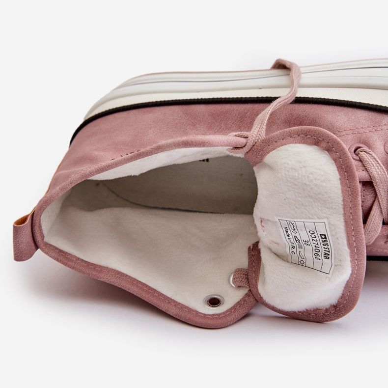 Izolirane ženske tenisice na platformi od eko kože Big Star OO274068 Pink ružičasta 2