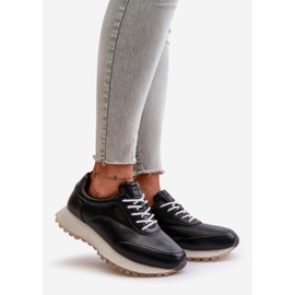 Ženske tenisice Sportske cipele od eko kože Big Star OO274024 Hi-Poly System Black crna 1