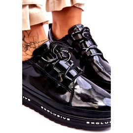 S.Barski Crne lakirane tenisice Chantal crno 5