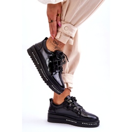 S.Barski Crne lakirane tenisice Chantal crno 3