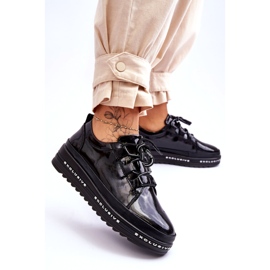 S.Barski Crne lakirane tenisice Chantal crna 4