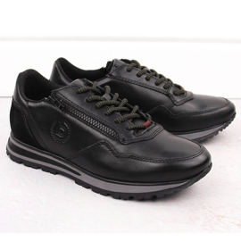 Muške udobne crne kožne cipele Bugatti OO153301 crna 1