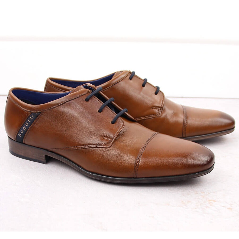 Kožne muške elegantne smeđe cipele Bugatti NN153401 smeđa 1
