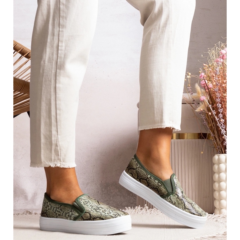 Zelene slip on Irving tenisice zelena 1