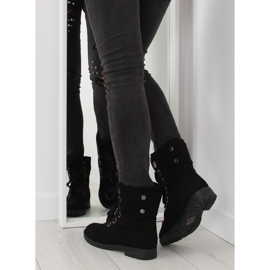 Crne radne čizme s vezanjem 8901 Crna crno 2