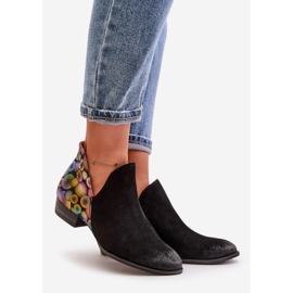 Maciejka kožne gležnjače s izrezima 04091-77 crne crna 1