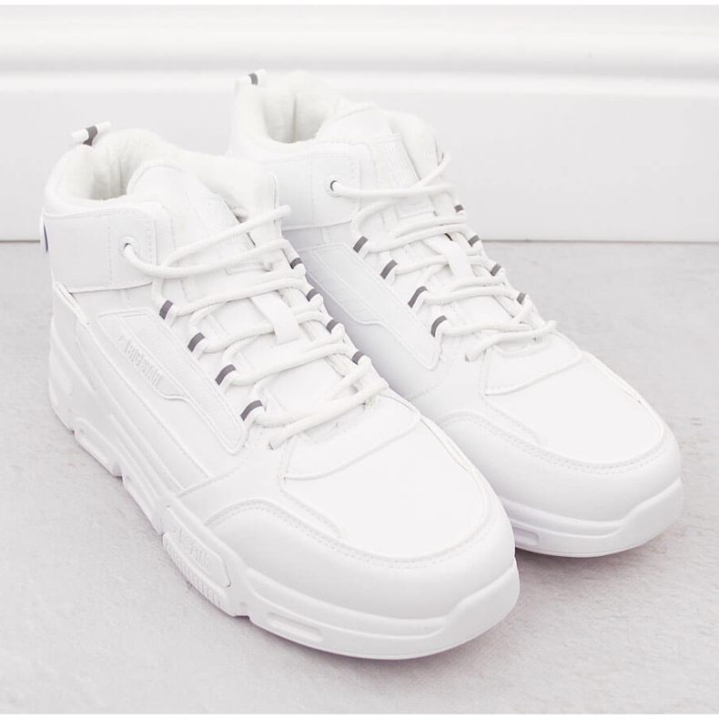 Muške visoke, izolirane bijele sportske cipele Big Star OO174588 bijela 2