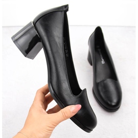 Ženske crne cipele na visoku petu Potocki 12545 crno 1