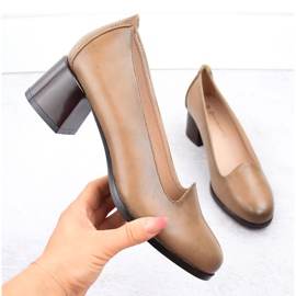 Ženske bež cipele na visoku petu Potocki 12545 1