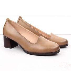 Ženske bež cipele na visoku petu Potocki 12545 2