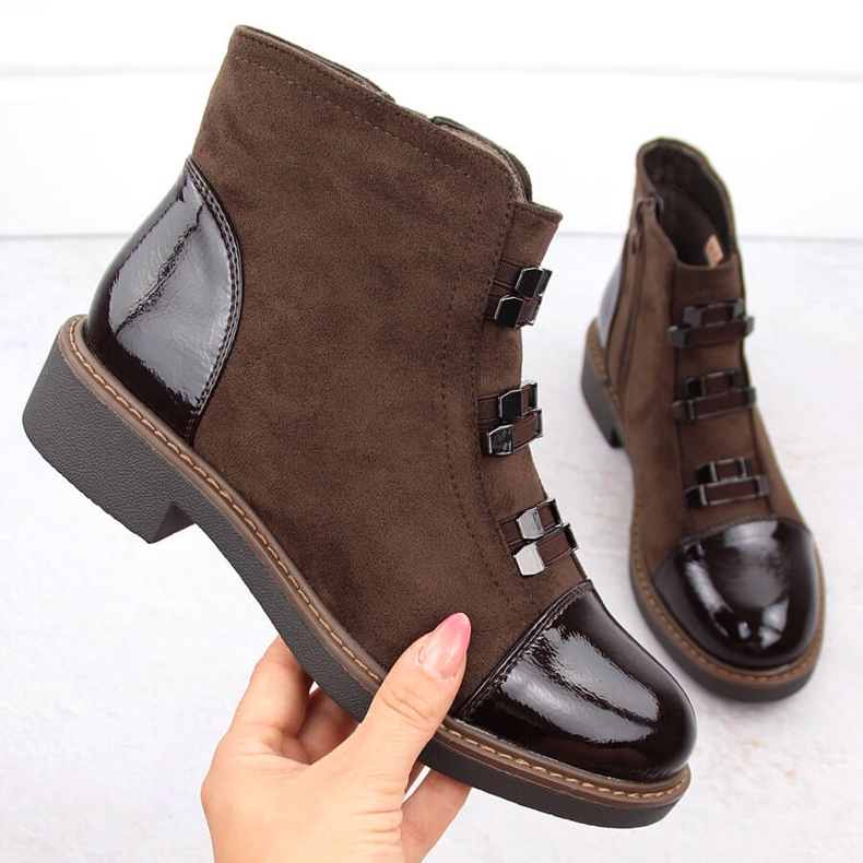 M. DASZYŃSKI Ženske smeđe izolirane antilop čizme M.Daszyński SA252-4 smeđa 1