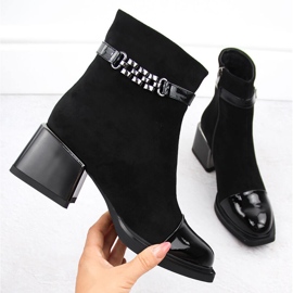 Ženske gležnjače s ukrasnom crnom petom D&amp;A S.Barski Premium Collection MR880-018 1