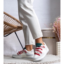 Sive tenisice s crvenim vezicama iz Aucoina bijela 1