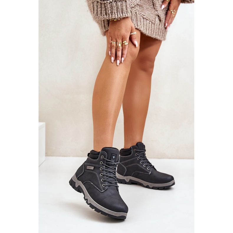 News Muške izolirane cipele za planinarenje od eko kože, tamnoplava neramia 2