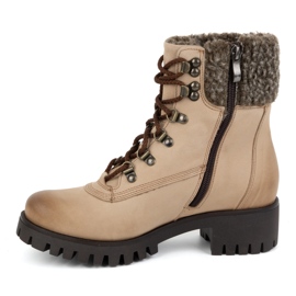 Olivier Ženske kožne čizme, izolirane zimske čizme, 330BB, bež 1