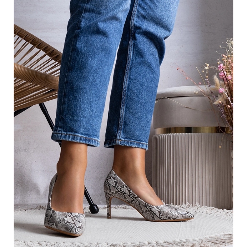 Bež pumpe u uzorku zmijske kože Nickle 1