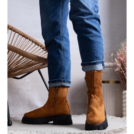 Smeđe gležnjače s platformom smeđa 1