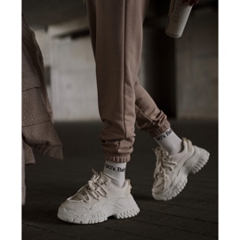 Ženske svijetlo bež tenisice na debeo potplat Nevela 2