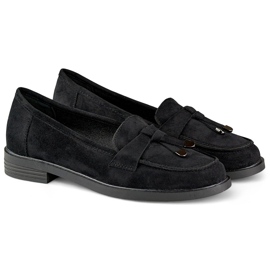 Crne antilop cipele s ravnim potplatom crna 1