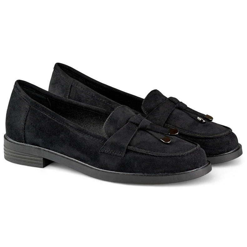 Crne antilop cipele s ravnim potplatom crno 1