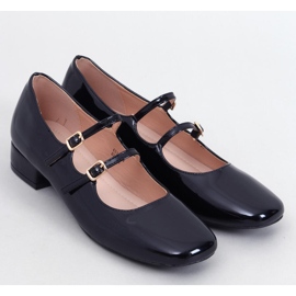 Corigan crne balerinke s visokom petom s remenčićima crno 1