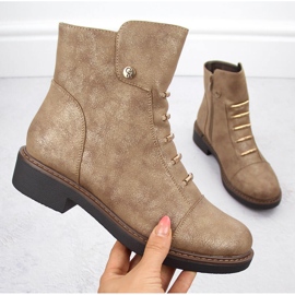 Ženske zlatne izolirane gležnjače Jezzi ASA252-5 zlatna 1