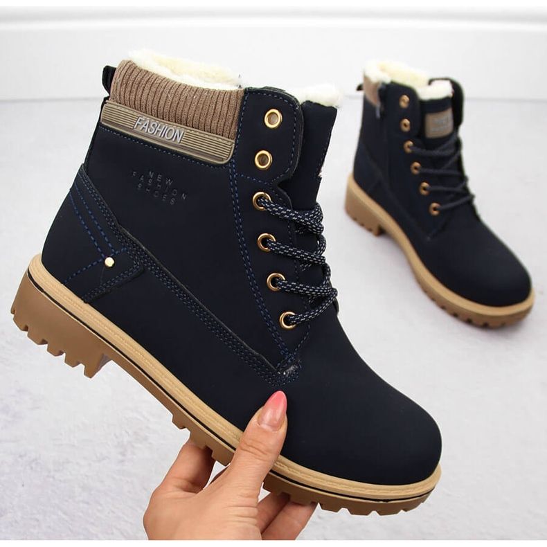 Ženske čizme tamnoplave Potocki 97301 plava 1