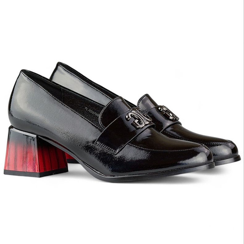 Ženske crne lakirane salonke na visoku petu, ženske cipele crno 1