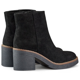 Crne klasične ženske gležnjače na visoku petu crno 1