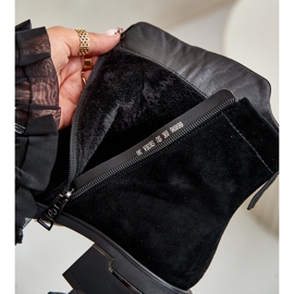 Izolirane ženske čizme od prirodnog antilopa s patentnim zatvaračem, crne Vinceza 66696 crno 2