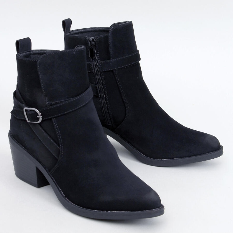 Cunnig Crne kaubojske čizme na nisku petu crna 1