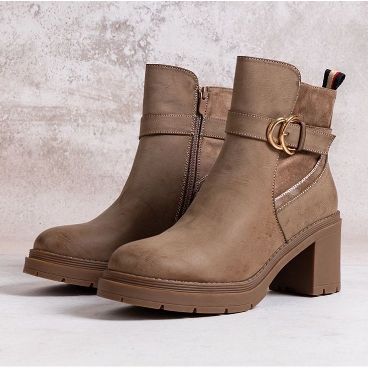 Tamno bež gležnjače Mirka 1