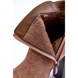 Bež čizme na visoku petu od antilopa Liani 1