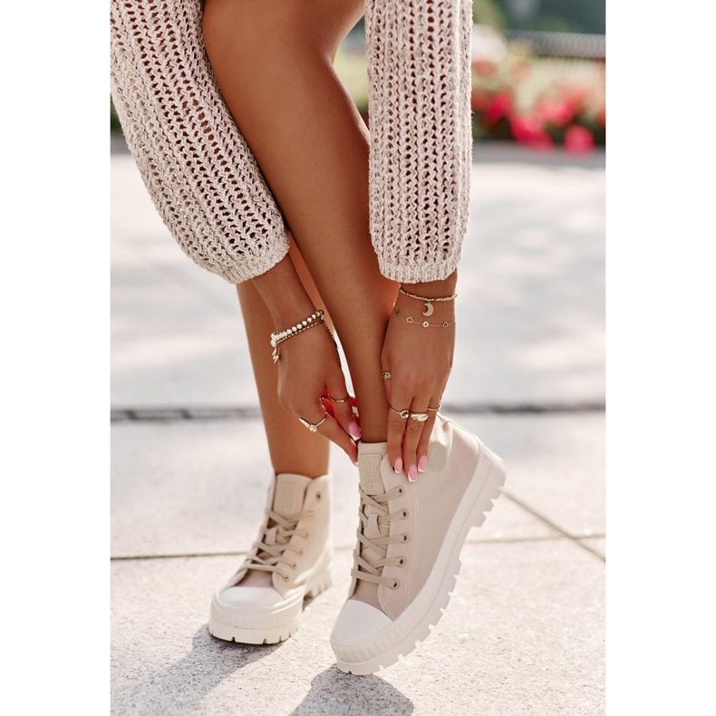 Ženske visoke tenisice Big Star OO274006 Bež 2