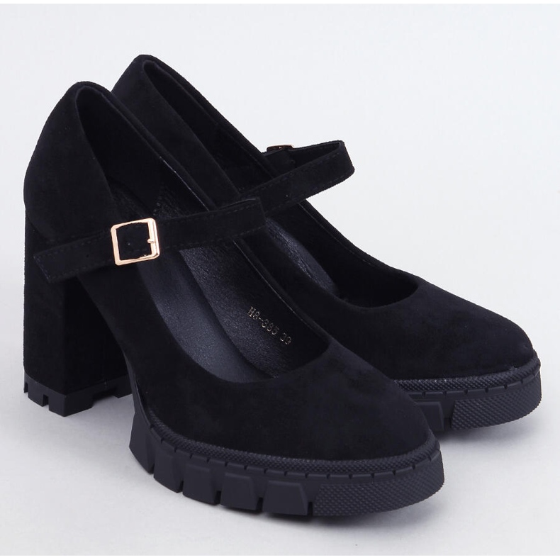 Cipele na platformu s remenom Dresse Black crna 1